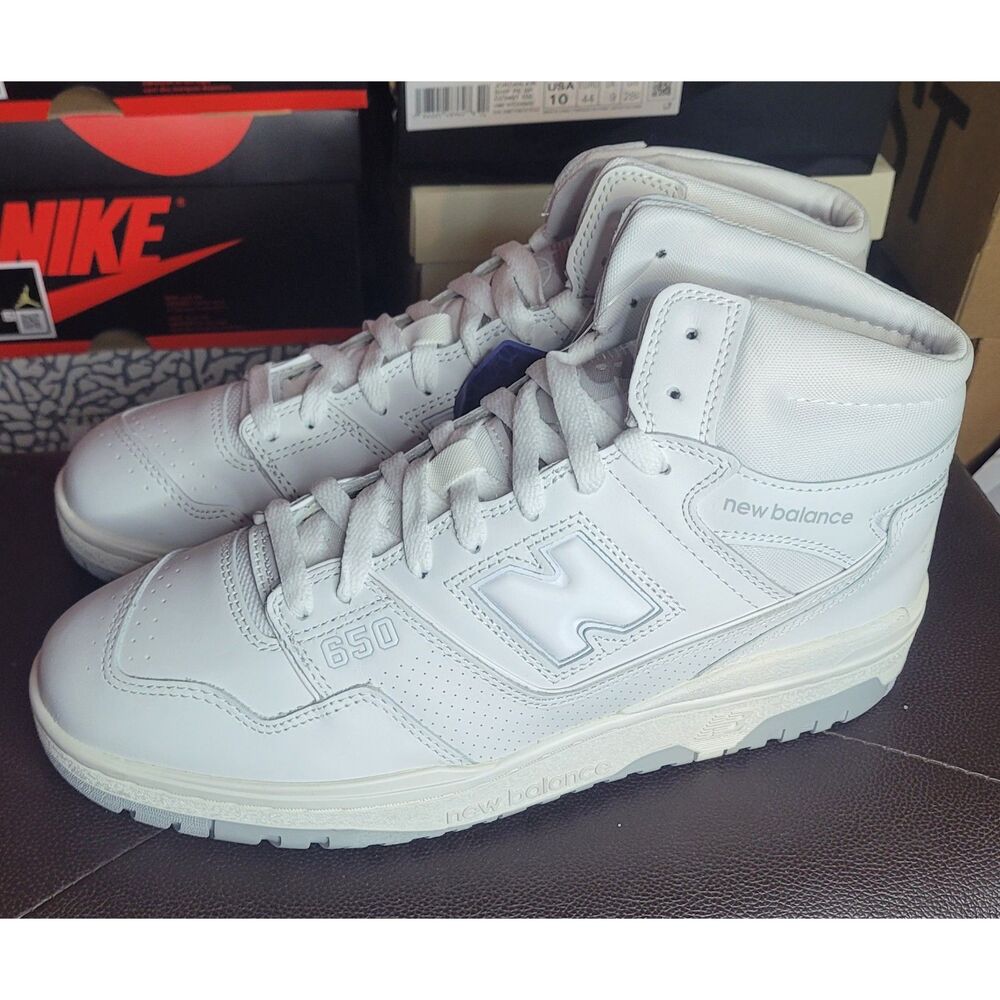 New Balance 650R White White BB650RWW Men's Size 10 High Top Sneakers NWB